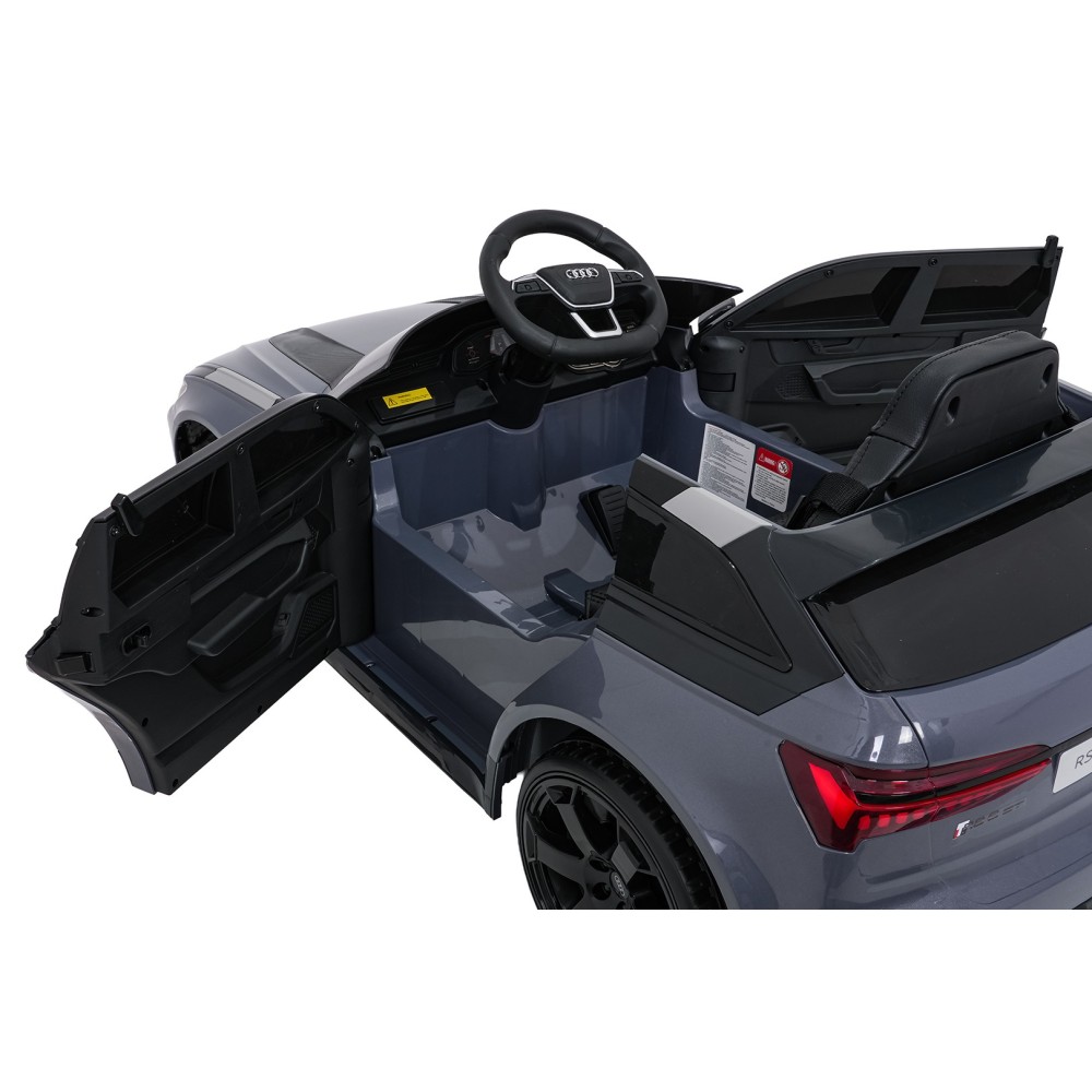JOKO Elektrické autíčko Audi RS6 Avant GT 4x4, penové kolesá, kožené sedadlo, sivé