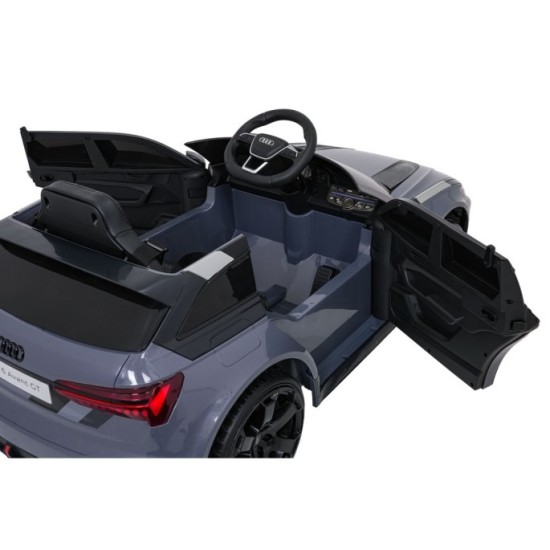 JOKO Elektrické autíčko Audi RS6 Avant GT 4x4, penové kolesá, kožené sedadlo, sivé