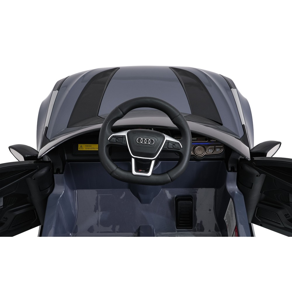 JOKO Elektrické autíčko Audi RS6 Avant GT 4x4, penové kolesá, kožené sedadlo, sivé