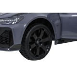 JOKO Elektrické autíčko Audi RS6 Avant GT 4x4, penové kolesá, kožené sedadlo, sivé