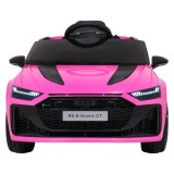 JOKO Elektrické autíčko Audi RS6 Avant GT 4x4, penové kolesá, kožené sedadlo, ružové
