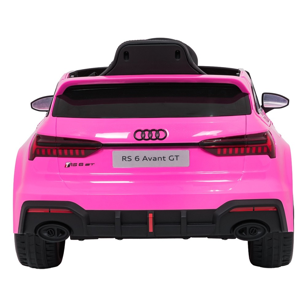 JOKO Elektrické autíčko Audi RS6 Avant GT 4x4, penové kolesá, kožené sedadlo, ružové