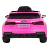 JOKO Elektrické autíčko Audi RS6 Avant GT 4x4, penové kolesá, kožené sedadlo, ružové