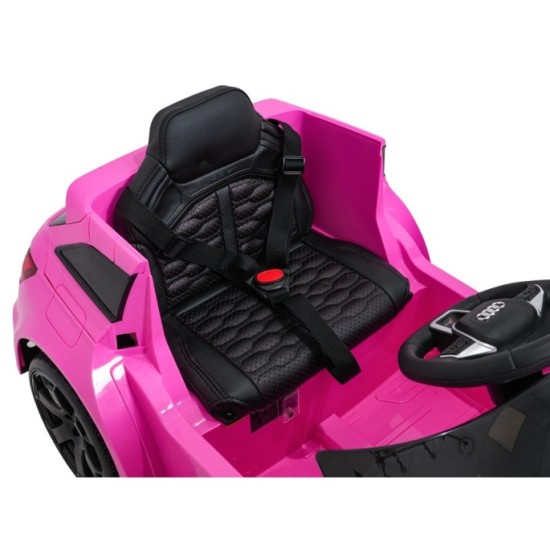 JOKO Elektrické autíčko Audi RS6 Avant GT 4x4, penové kolesá, kožené sedadlo, ružové