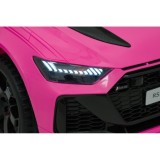 JOKO Elektrické autíčko Audi RS6 Avant GT 4x4, penové kolesá, kožené sedadlo, ružové