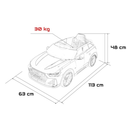 JOKO Elektrické autíčko Audi RS6 Avant GT 4x4, penové kolesá, kožené sedadlo, ružové