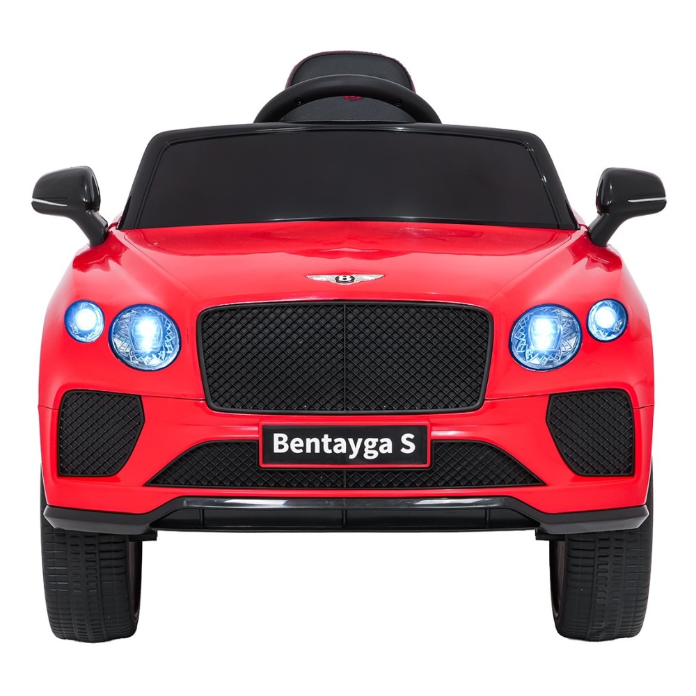 JOKO Elektrické autíčko Bentley Bentayga S, penové kolesá, kožené sedadlo, červené