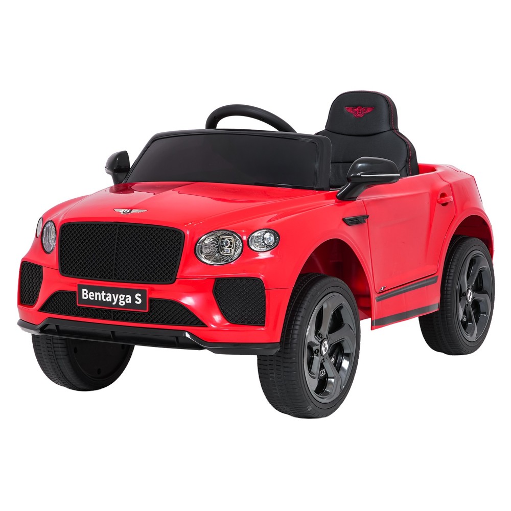 JOKO Elektrické autíčko Bentley Bentayga S, penové kolesá, kožené sedadlo, červené