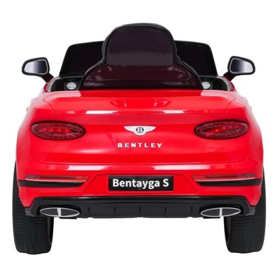 JOKO Elektrické autíčko Bentley Bentayga S, penové kolesá, kožené sedadlo, červené