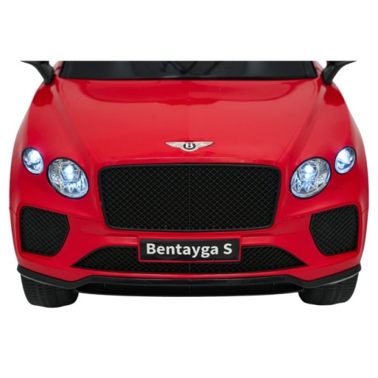 JOKO Elektrické autíčko Bentley Bentayga S, penové kolesá, kožené sedadlo, červené