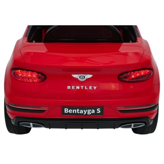 JOKO Elektrické autíčko Bentley Bentayga S, penové kolesá, kožené sedadlo, červené