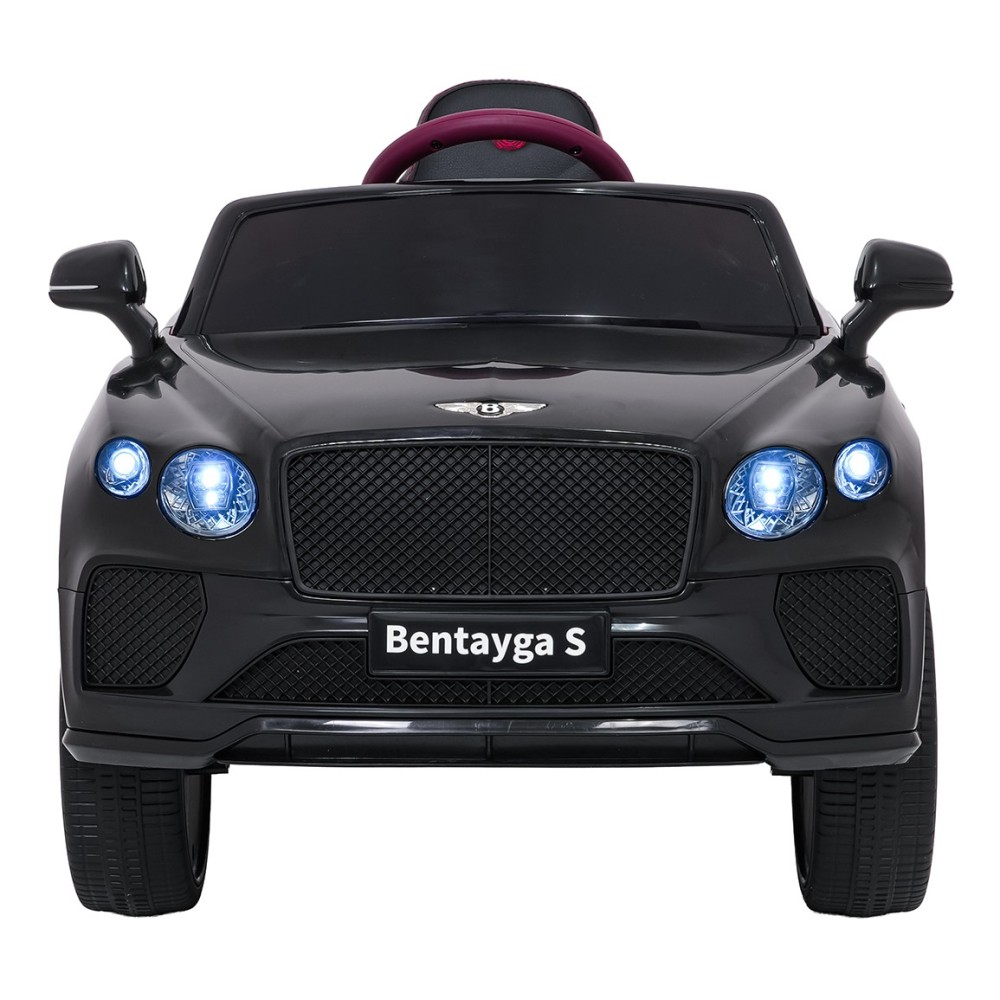 JOKO Elektrické autíčko Bentley Bentayga S, penové kolesá, kožené sedadlo, čierne