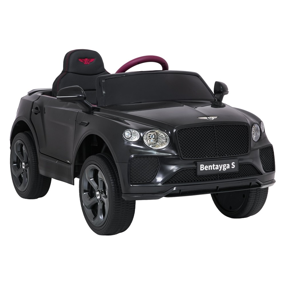 JOKO Elektrické autíčko Bentley Bentayga S, penové kolesá, kožené sedadlo, čierne