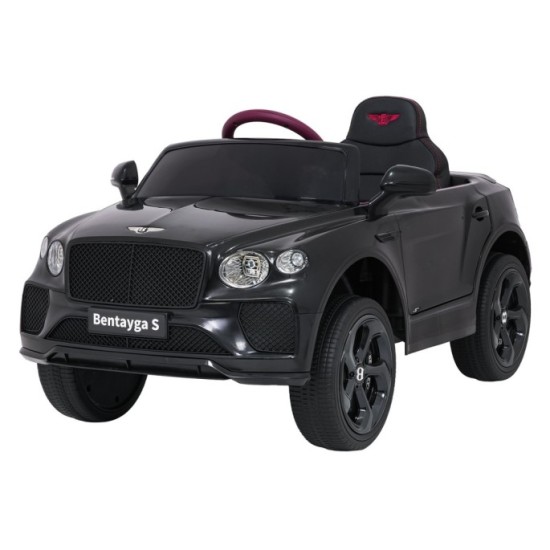 JOKO Elektrické autíčko Bentley Bentayga S, penové kolesá, kožené sedadlo, čierne