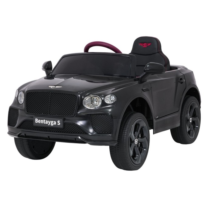 JOKO Elektrické autíčko Bentley Bentayga S, penové kolesá, kožené sedadlo, čierne