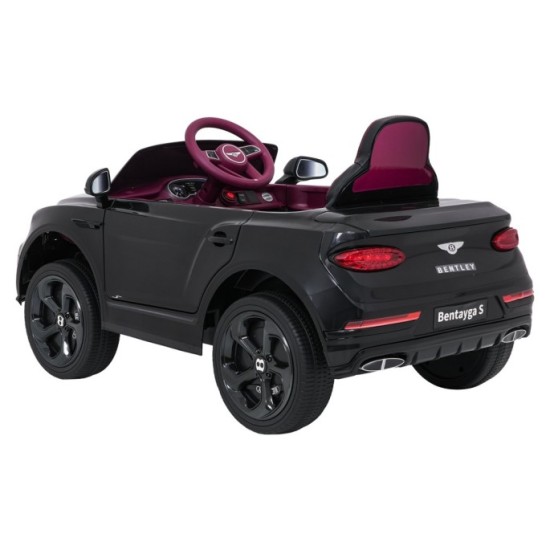 JOKO Elektrické autíčko Bentley Bentayga S, penové kolesá, kožené sedadlo, čierne