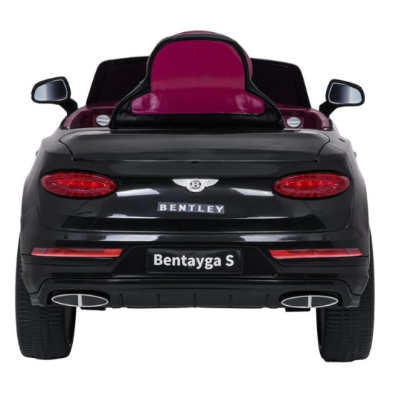 JOKO Elektrické autíčko Bentley Bentayga S, penové kolesá, kožené sedadlo, čierne