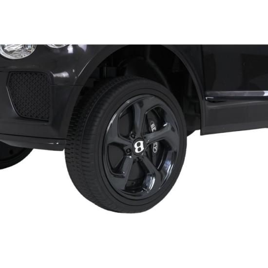 JOKO Elektrické autíčko Bentley Bentayga S, penové kolesá, kožené sedadlo, čierne