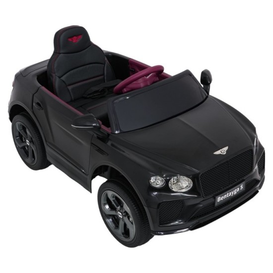 JOKO Elektrické autíčko Bentley Bentayga S, penové kolesá, kožené sedadlo, čierne