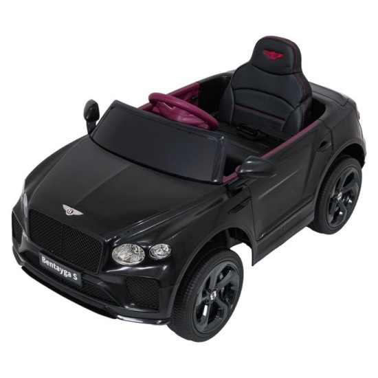 JOKO Elektrické autíčko Bentley Bentayga S, penové kolesá, kožené sedadlo, čierne