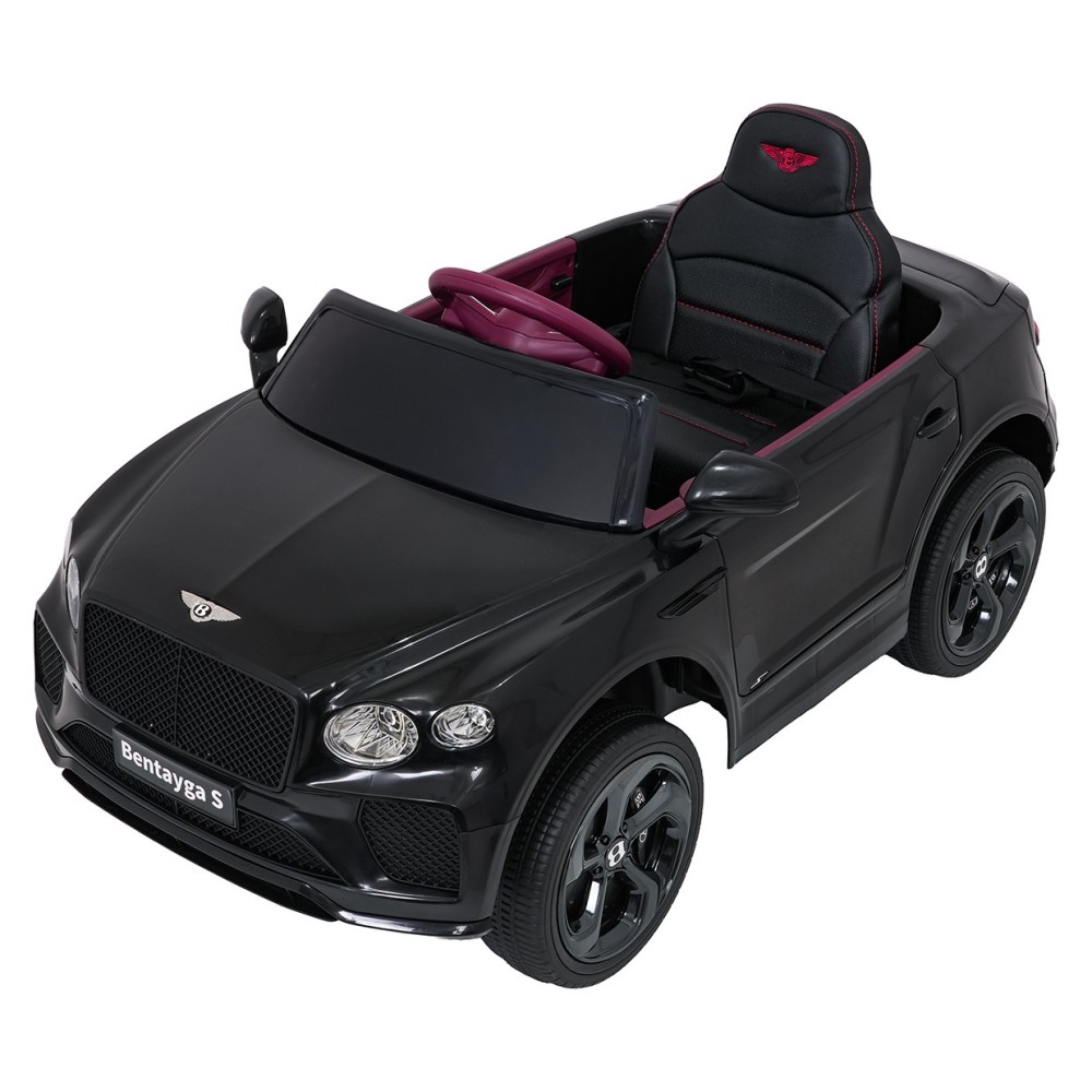 JOKO Elektrické autíčko Bentley Bentayga S, penové kolesá, kožené sedadlo, čierne