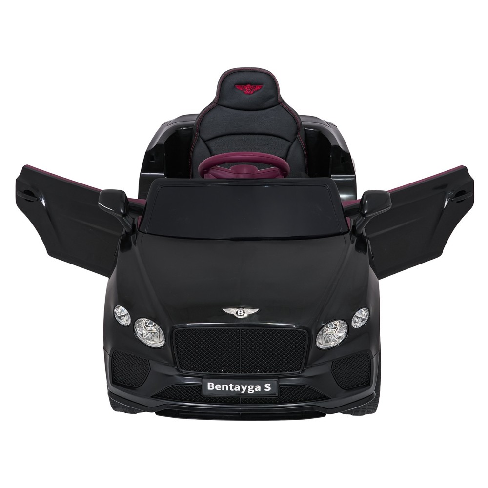 JOKO Elektrické autíčko Bentley Bentayga S, penové kolesá, kožené sedadlo, čierne