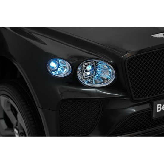 JOKO Elektrické autíčko Bentley Bentayga S, penové kolesá, kožené sedadlo, čierne