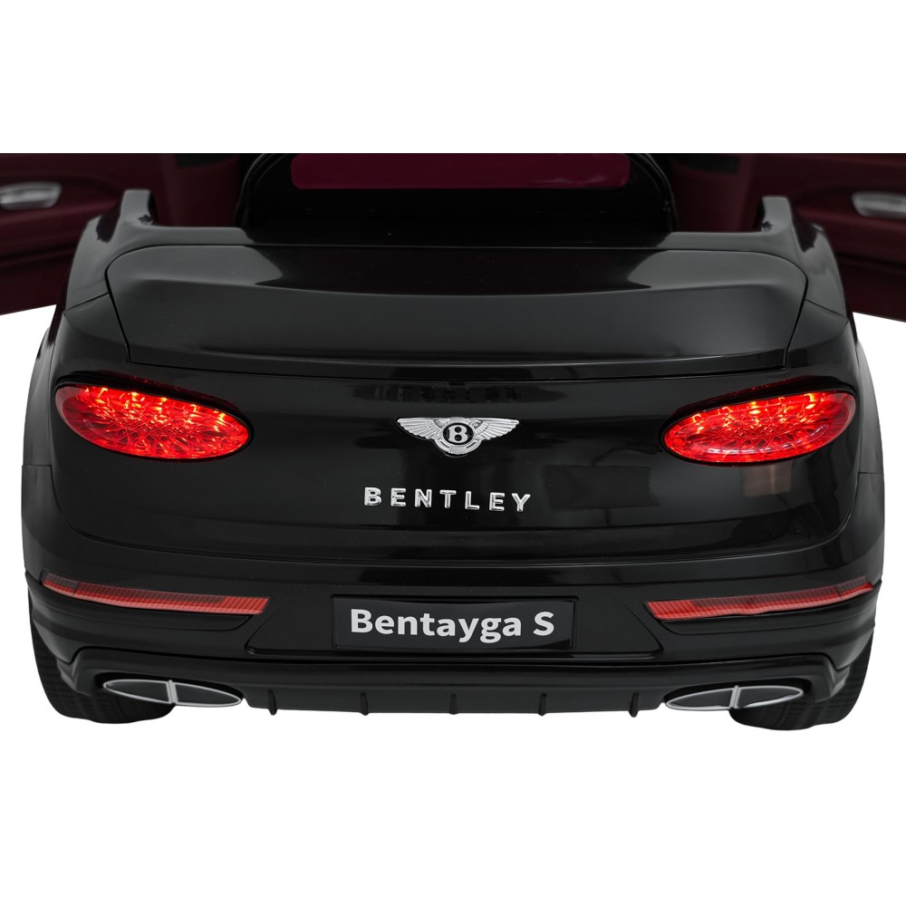 JOKO Elektrické autíčko Bentley Bentayga S, penové kolesá, kožené sedadlo, čierne