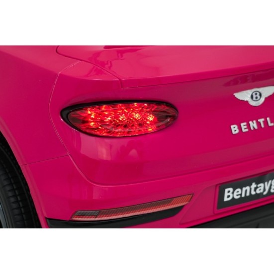 JOKO Elektrické autíčko Bentley Bentayga S, penové kolesá, kožené sedadlo, ružové