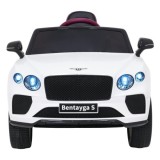 JOKO Elektrické autíčko Bentley Bentayga S, penové kolesá, kožené sedadlo, biele