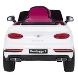 JOKO Elektrické autíčko Bentley Bentayga S, penové kolesá, kožené sedadlo, biele