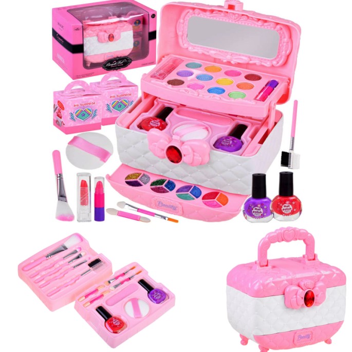 JOKO Detský Kozmetický Kufrík + Make Up sada + laky na nechty + gumičky