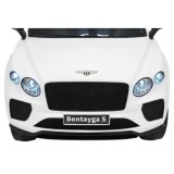 JOKO Elektrické autíčko Bentley Bentayga S, penové kolesá, kožené sedadlo, biele