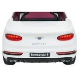 JOKO Elektrické autíčko Bentley Bentayga S, penové kolesá, kožené sedadlo, biele