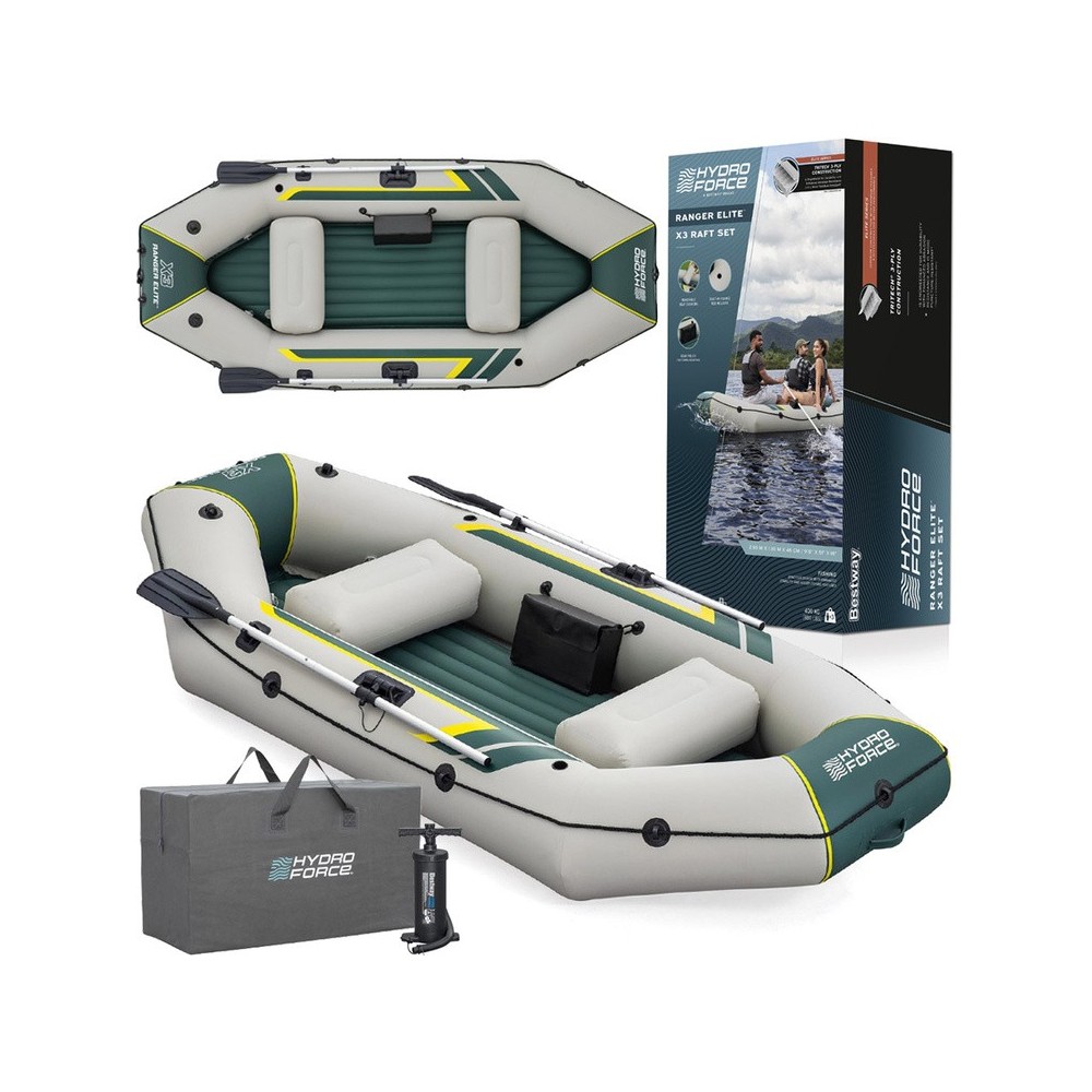 Bestway 65160 Nafukovací Čln RANGER ELITE X3 295x130x46cm + veslá, pumpa