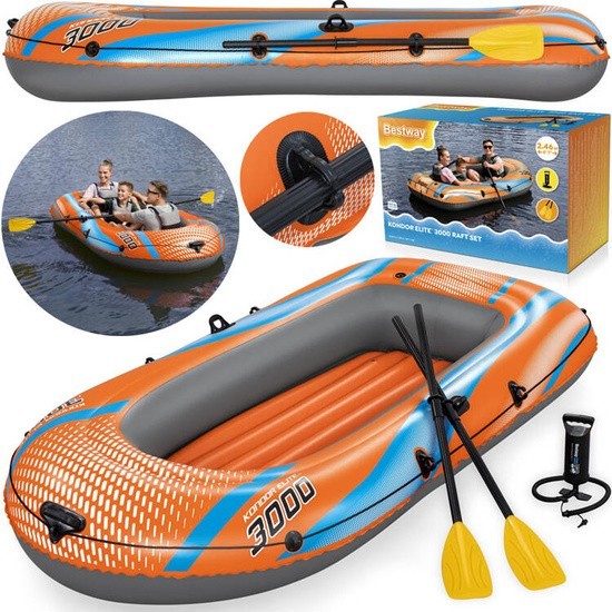 Bestway 61145 Nafukovací Čln Kondor Elite 3000, 246 cm x 122 cm