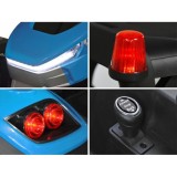 JOKO Veľký Elektrický traktor 4x4 s vyklápacou vlečkou, kožené sedadlo, penové kolesá, modrý