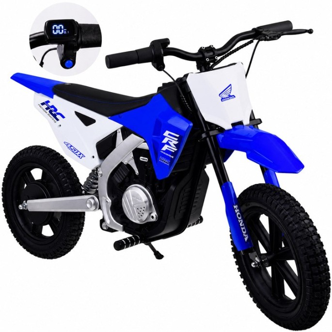 JOKO Elektrická Motorka HONDA CRF 450RX, 22km/h, nosnsoť 50kg, 250W bezkartáčový motor, 24v, nafukovacie kolesá, modrá