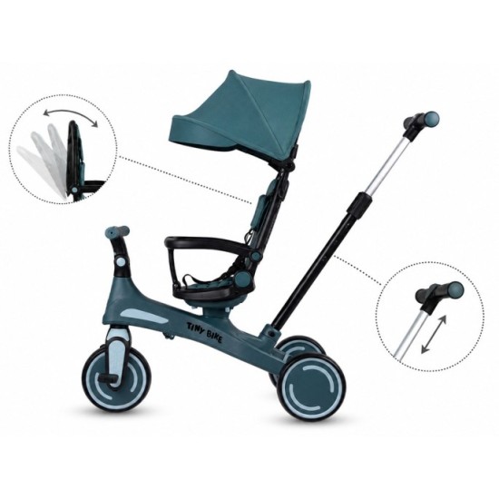 JOKO Detský bicykel, trojkolka, odrážadlo Tiny Bike 5v1, zelená