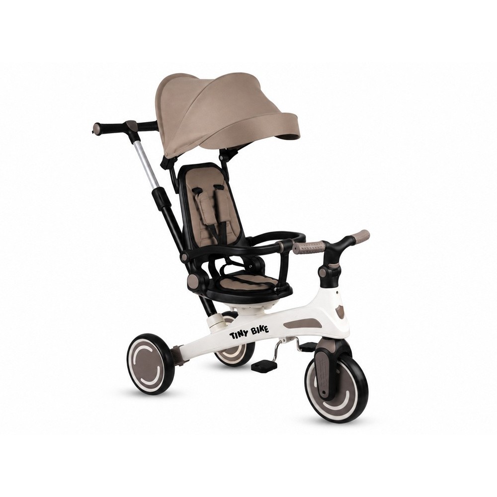 JOKO Detský bicykel, trojkolka, odrážadlo Tiny Bike 5v1, béžová