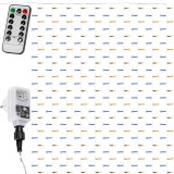 VOLTRONIC 3D Svetelná stena 3x3m 300 LED na diaľkové ovládanie, teplá biela + studená biela