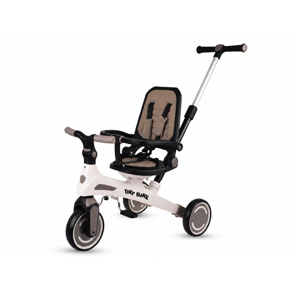 JOKO Detský bicykel, trojkolka, odrážadlo Tiny Bike 5v1, béžová