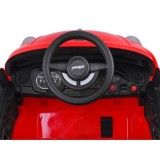 JOKO Elektrické autíčko Beetle Retro s Efektom Hojdania, penové kolesá, kožené sedadlo, červené