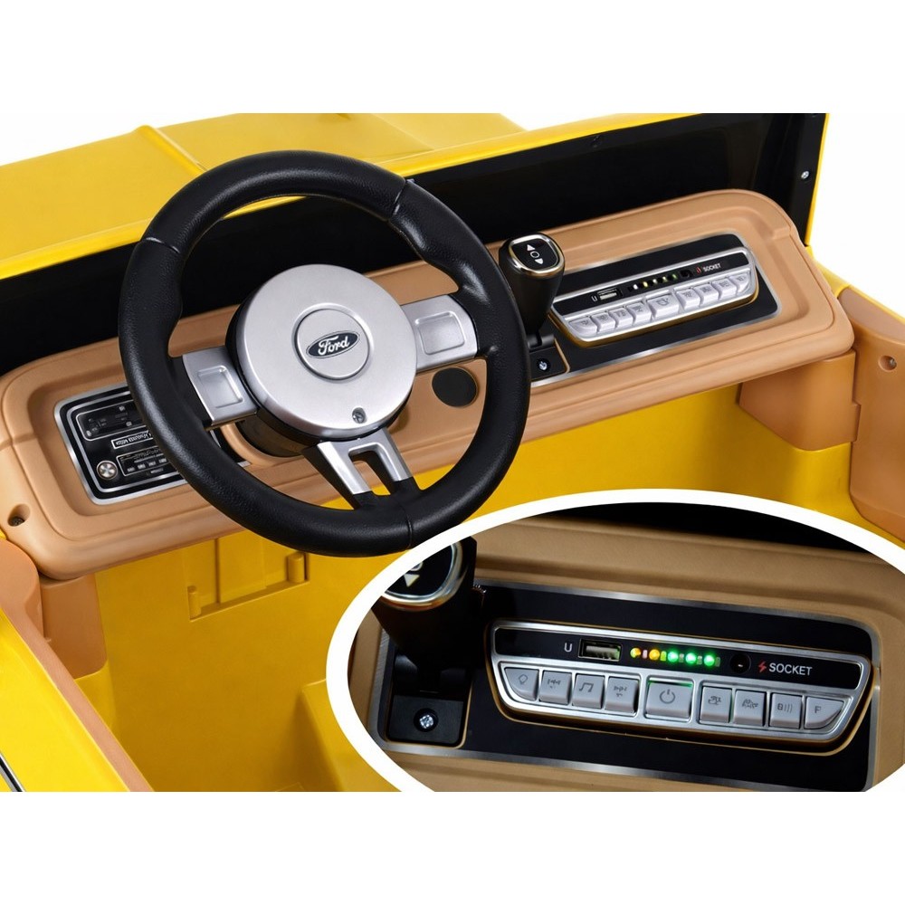 JOKO Elektrické autíčko Ford Bronco Pickup Classic 4X4 24V, Dvojmiestne kožené sedadlo, penové kolesá, FM rádio, nosnosť 60kg, ž