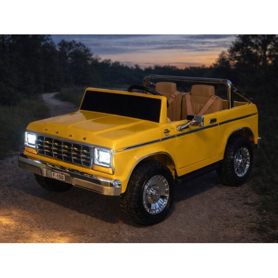 JOKO Elektrické autíčko Ford Bronco Pickup Classic 4X4 24V, Dvojmiestne kožené sedadlo, penové kolesá, FM rádio, nosnosť 60kg, ž