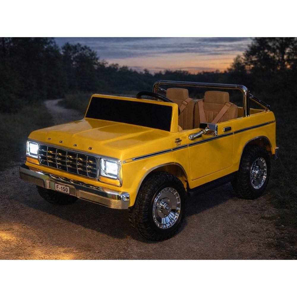 JOKO Elektrické autíčko Ford Bronco Pickup Classic 4X4 24V, Dvojmiestne kožené sedadlo, penové kolesá, FM rádio, nosnosť 60kg, ž