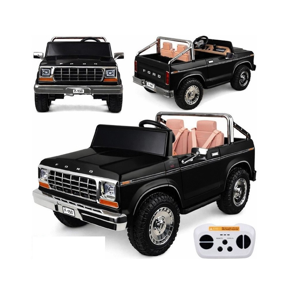 JOKO Elektrické autíčko Ford Bronco Pickup Classic 4X4 24V, Dvojmiestne kožené sedadlo, penové kolesá, FM rádio, nosnosť 60kg, č