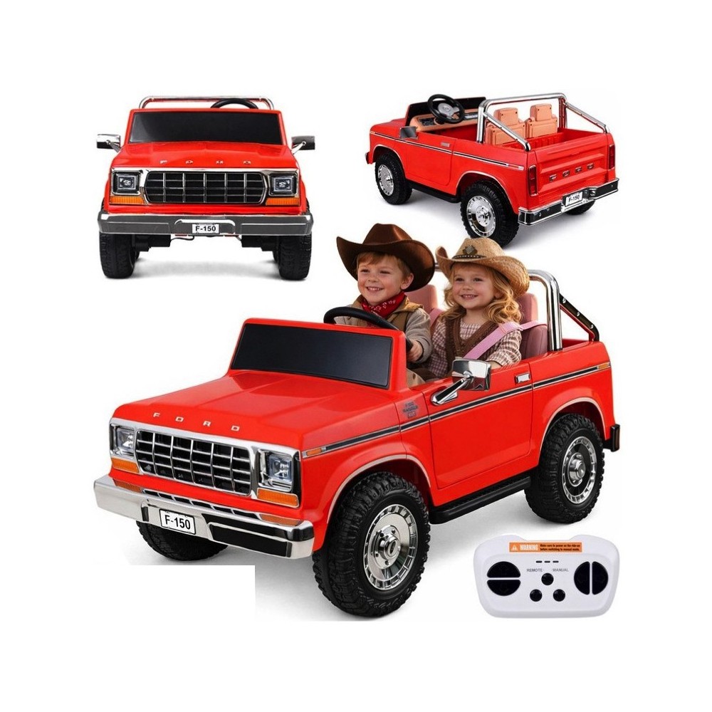 JOKO Elektrické autíčko Ford Bronco Pickup Classic 4X4 24V, Dvojmiestne kožené sedadlo, penové kolesá, FM rádio, nosnosť 60kg, č