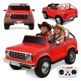 JOKO Elektrické autíčko Ford Bronco Pickup Classic 4X4 24V, Dvojmiestne kožené sedadlo, penové kolesá, FM rádio, nosnosť 60kg, č