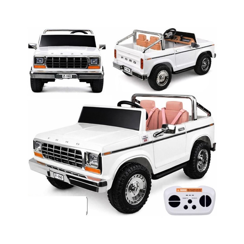 JOKO Elektrické autíčko Ford Bronco Pickup Classic 4X4 24V, Dvojmiestne kožené sedadlo, penové kolesá, FM rádio, nosnosť 60kg, b